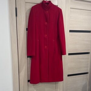 JADE 2 collection  elegant Red Women's Coat wool /cashmere